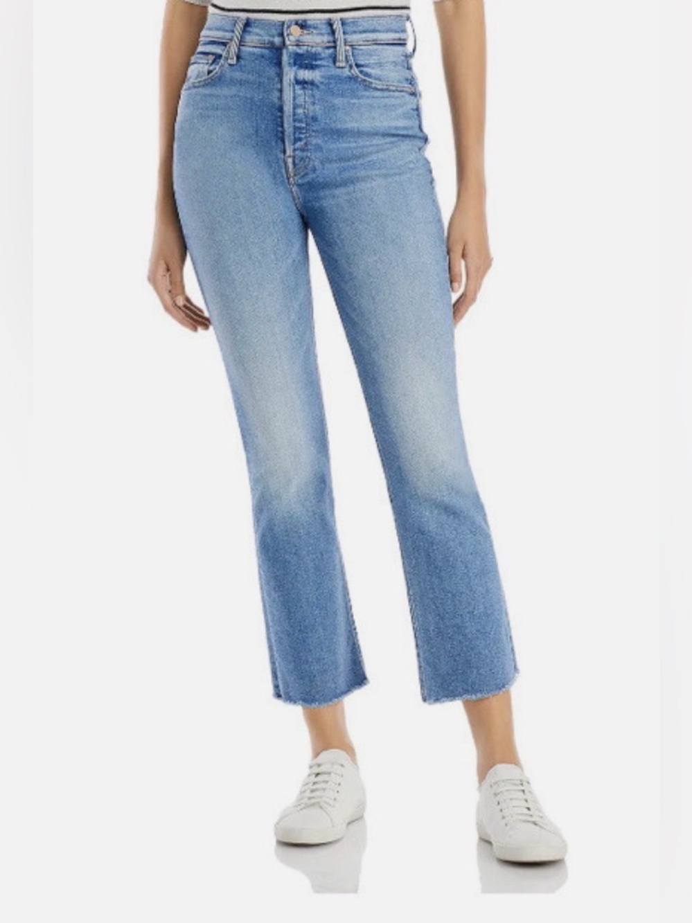 MOTHER The Tripper Ankle Fray Jeans in "Je T'Aime" Wash Size 25